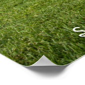 Poster Golden Retriever in tuin met citaat (Hoek)