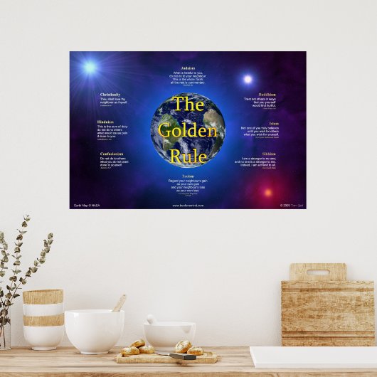 Poster Golden Rule (horizontaal) (Keuken)