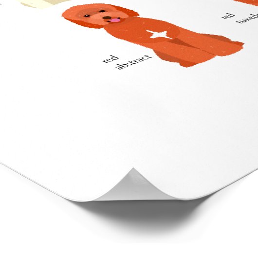 Poster Goldendoele kleuren (Hoek)