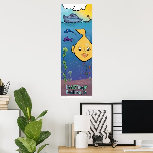 Poster - Goldie Fish - Buellton.Art (Thuiskantoor)