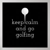 poster golfcitaat voor golfers zwart-wit (Voorkant)