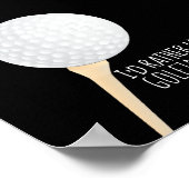 poster golfcitaat voor golfers zwart-wit (Hoek)