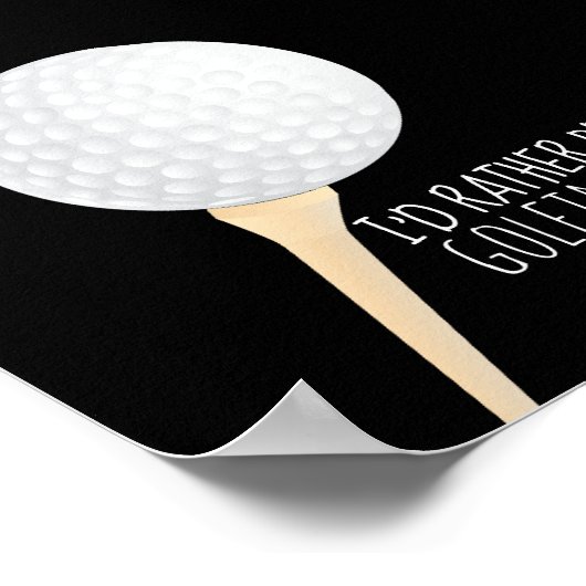 poster golfcitaat voor golfers zwart-wit (Hoek)