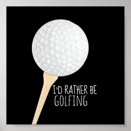 poster golfcitaat voor golfers zwart-wit