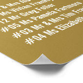 Poster gouden bloemen (Hoek)