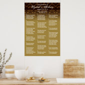 Poster gouden bloemen (Keuken)