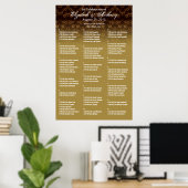 Poster gouden bloemen (Thuiskantoor)