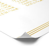 Poster gouden en witte bruiloft (Hoek)
