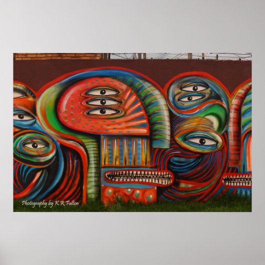 Poster: Graffiti-ogen Poster (Voorkant)