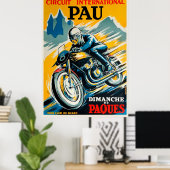poster Grand Prix-wegwerper Pau 1950 (Thuiskantoor)