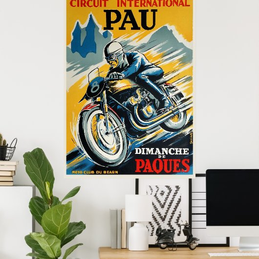 poster Grand Prix-wegwerper Pau 1950 (Thuiskantoor)