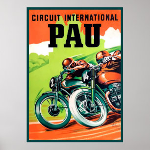 poster Grand Prix-wegwerper Pau 1951