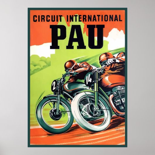 poster Grand Prix-wegwerper Pau 1951 (Voorkant)