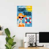 POSTER Granny aan boord door Harper Lin Book (Thuiskantoor)