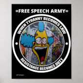 poster "GRATIS SPEECH ARMY 3" (Voorkant)