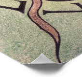 Poster Gratitude-structuur afdrukken (Hoek)