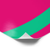 Poster – Green Lines on Pink (Hoek)