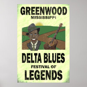Poster Greenwood Mississippi Delta Blues