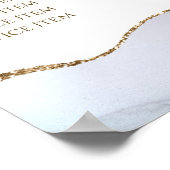 Poster grijze blauwe pagina-prijslijst (Hoek)