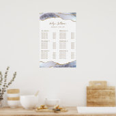 Poster grijze blauwe pagina-prijslijst (Keuken)