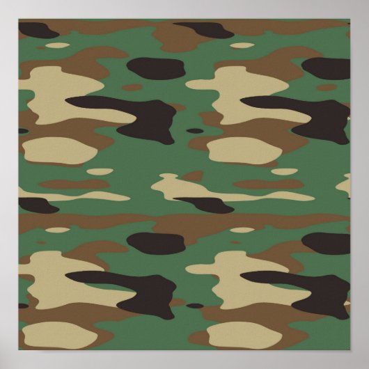 Poster Groen Camouflage (Voorkant)