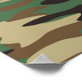 Poster Groen Camouflage (Hoek)