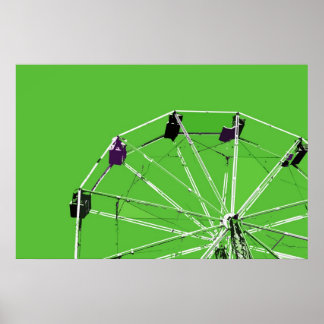 Poster groen Ferris Wheel