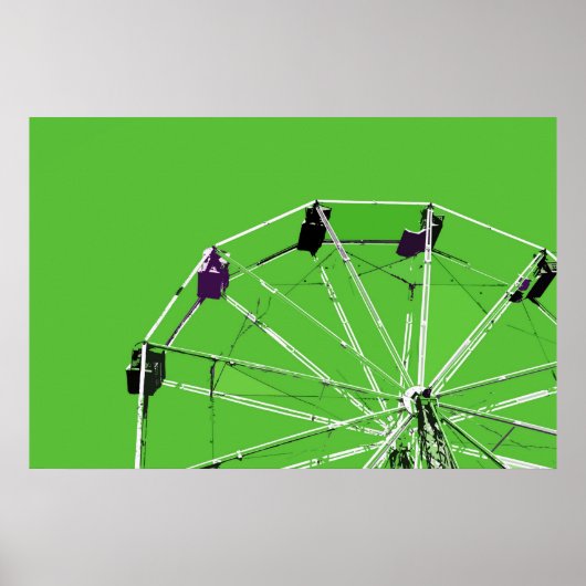 Poster groen Ferris Wheel (Voorkant)