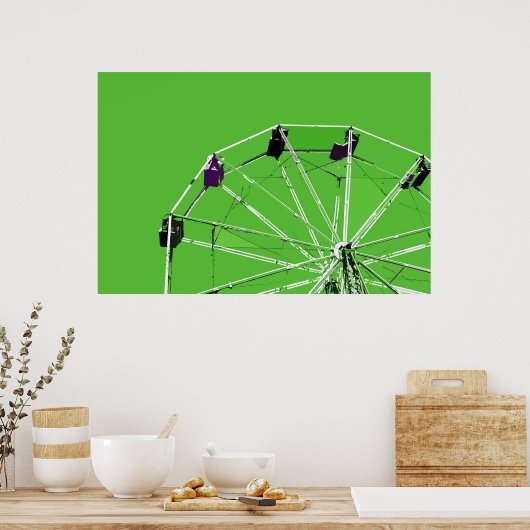 Poster groen Ferris Wheel (Keuken)