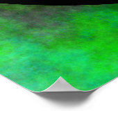 Poster groen gevarensymbool voor mist (Hoek)