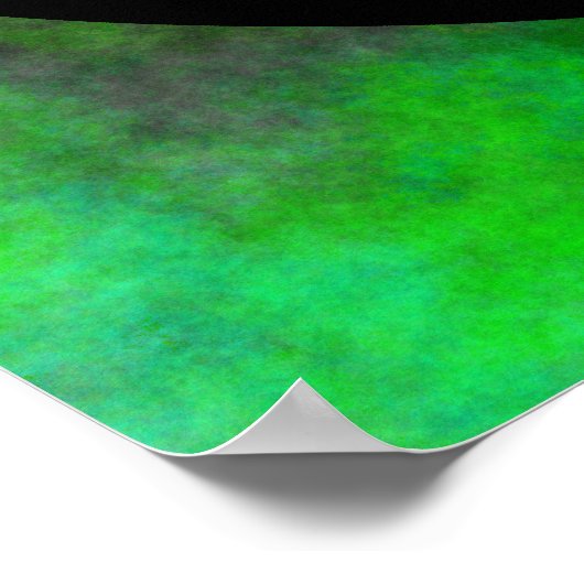 Poster groen gevarensymbool voor mist (Hoek)