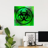 Poster groen gevarensymbool voor mist (Thuiskantoor)