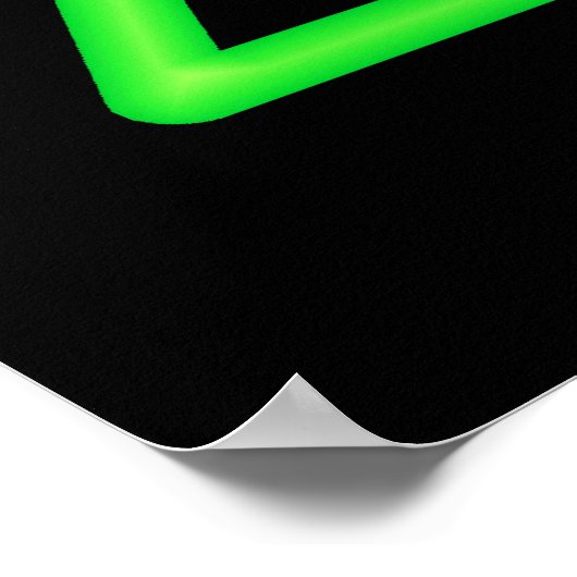 Poster groen lasersymbool (Hoek)