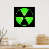 Poster groen stralingssymbool (Keuken)
