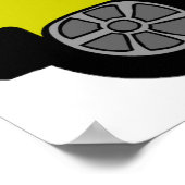 Poster Groene bus (Hoek)