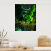 poster groene draak (Keuken)