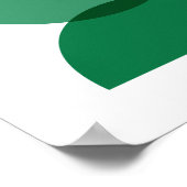 Poster Groene halve cirkels (Hoek)