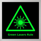 Poster Groene Lasers Rule (Voorkant)