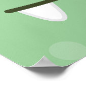 Poster Groene Monster Face Print (Hoek)