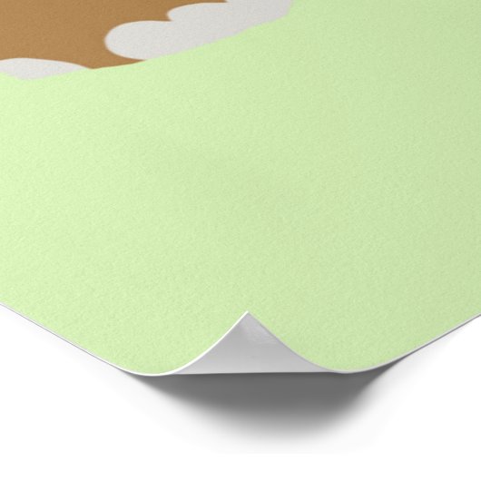 poster groene tijger (Hoek)