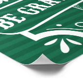 Poster Groene witte Camping Rules (Hoek)