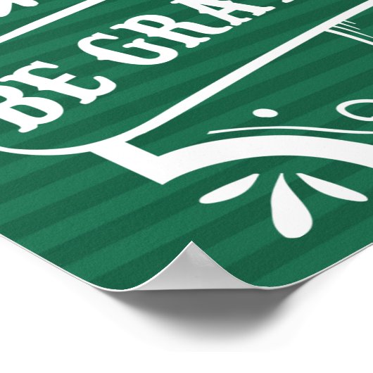 Poster Groene witte Camping Rules (Hoek)