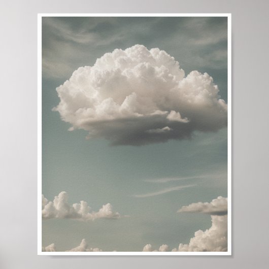 Poster Groene Wolk Wall Art Room Decor (Voorkant)