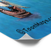 Poster Grote Florida Cartoon Map (Hoek)