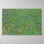 Poster - Grote groep mensen die yoga doen (Voorkant)