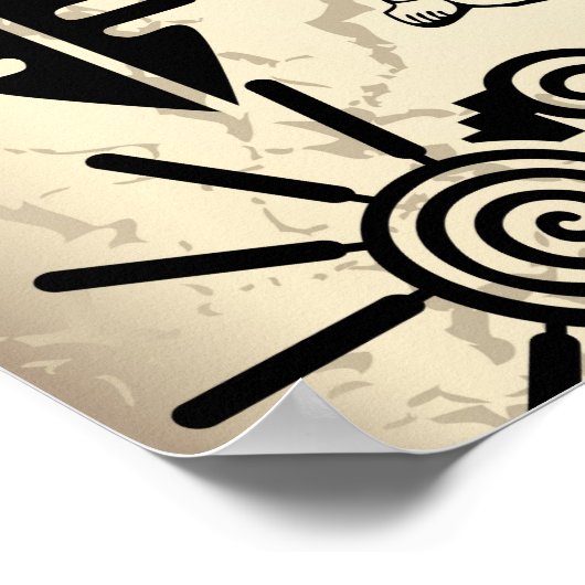 Poster grote Mayan Symbols (Hoek)