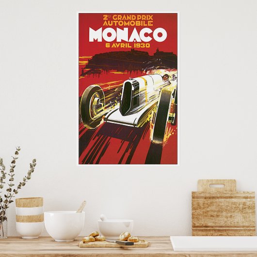 poster Grote Prijs Monaco 1930 (Keuken)