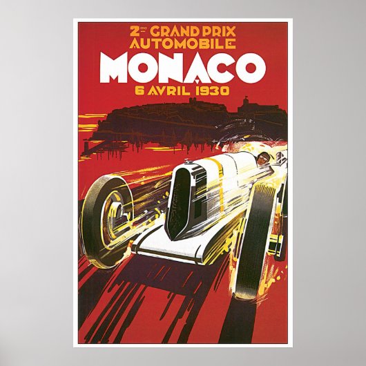 poster Grote Prijs Monaco 1930 (Voorkant)