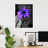 Poster, grote zonnebloem met regendruppels poster (Thuiskantoor)