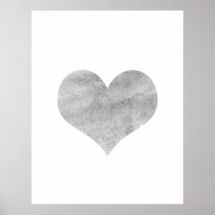 poster "Grunge Heart" - Muurdecor